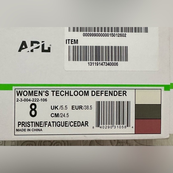 NIB APL TechLoom Defender High-top Hiking Sneakers Sz 8 Pristine Off-white Cream - Picture 9 of 10